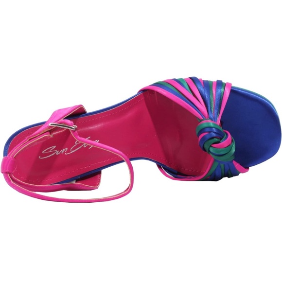 sun gurg Strappy Platform Heels for Women Platform High Heels Multicolored Ankle - Picture 9 of 16